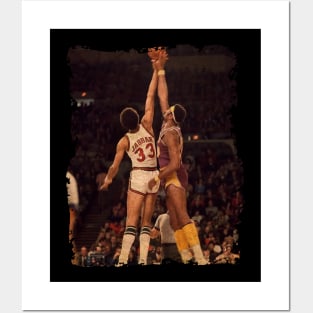 Wilt Chamberlain vs Kareem Abdul Jabbar, The Battle of The NBA Gods Posters and Art